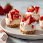No Bake Strawberry Cheesecake Bites