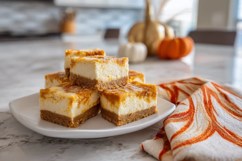 Pumpkin Cheesecake Bars