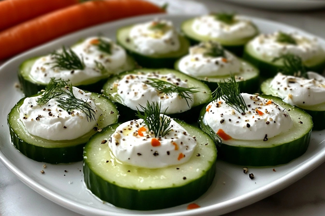 Cucumber Slices With Cream Cheese