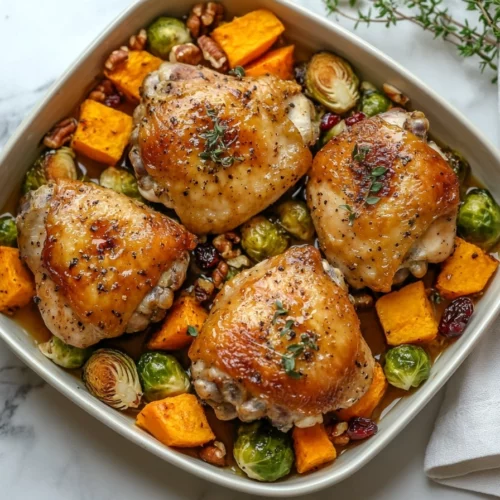 Oven-Roasted Maple Glazed Chicken Thighs