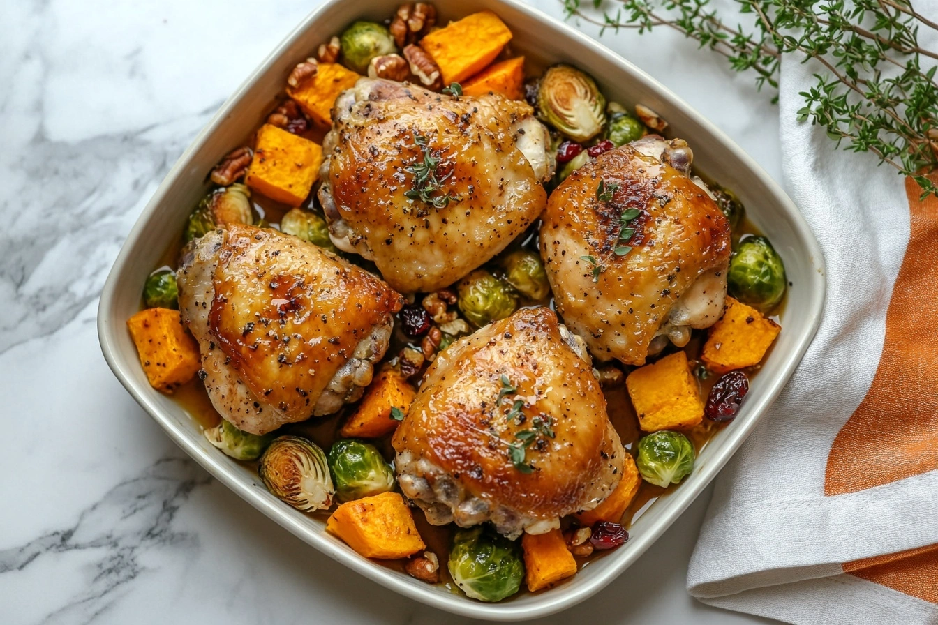 Oven-Roasted Maple Glazed Chicken Thighs