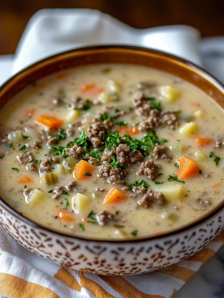 Cheeseburger Soup1