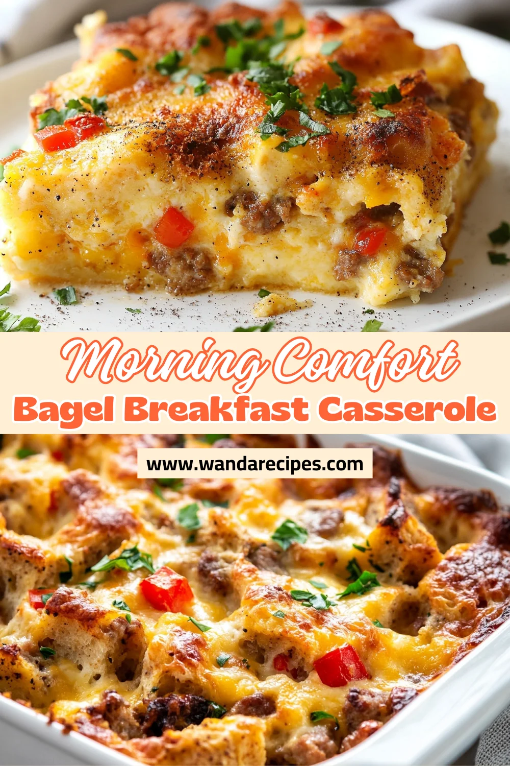 The Best Bagel Breakfast Casserole Recipe With Sausage, Egg, And Cheese 2 Bagel Breakfast Casserole