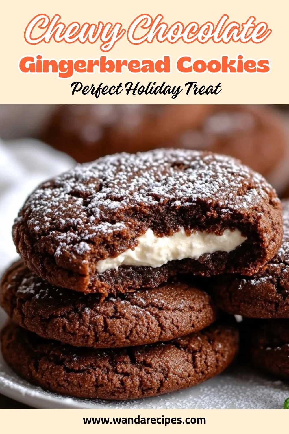 Best Chocolate Gingerbread Cookies With Mascarpone Filling 2 Chocolate Gingerbread Cookies