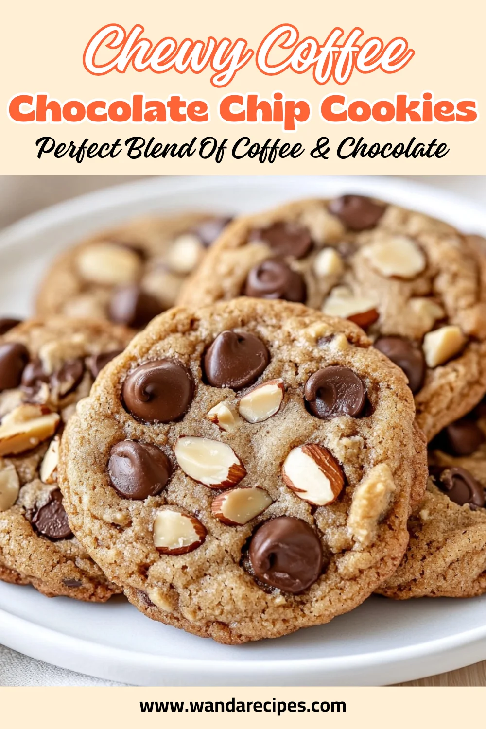 Perfect Coffee Chocolate Chip Cookies With A Crunchy Almond Twist 2 Coffee Chocolate Chip Cookies