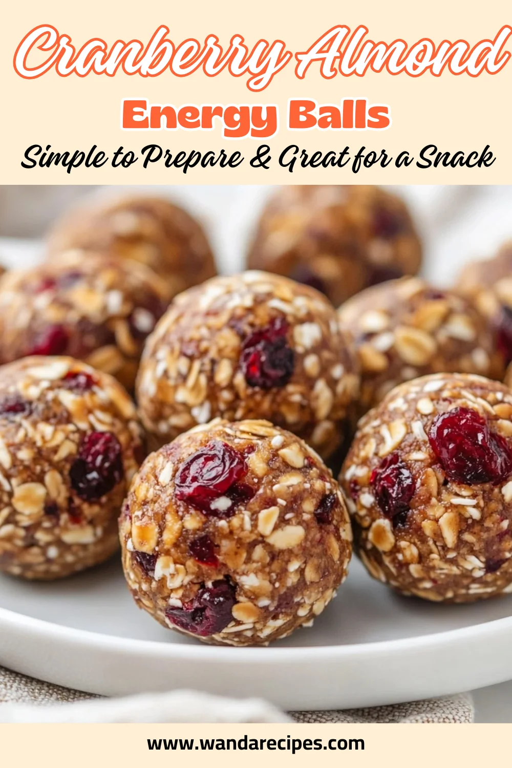 Cranberry Almond Energy Balls: Quick, Healthy, And No-Bake 2 Cranberry Almond Energy Balls