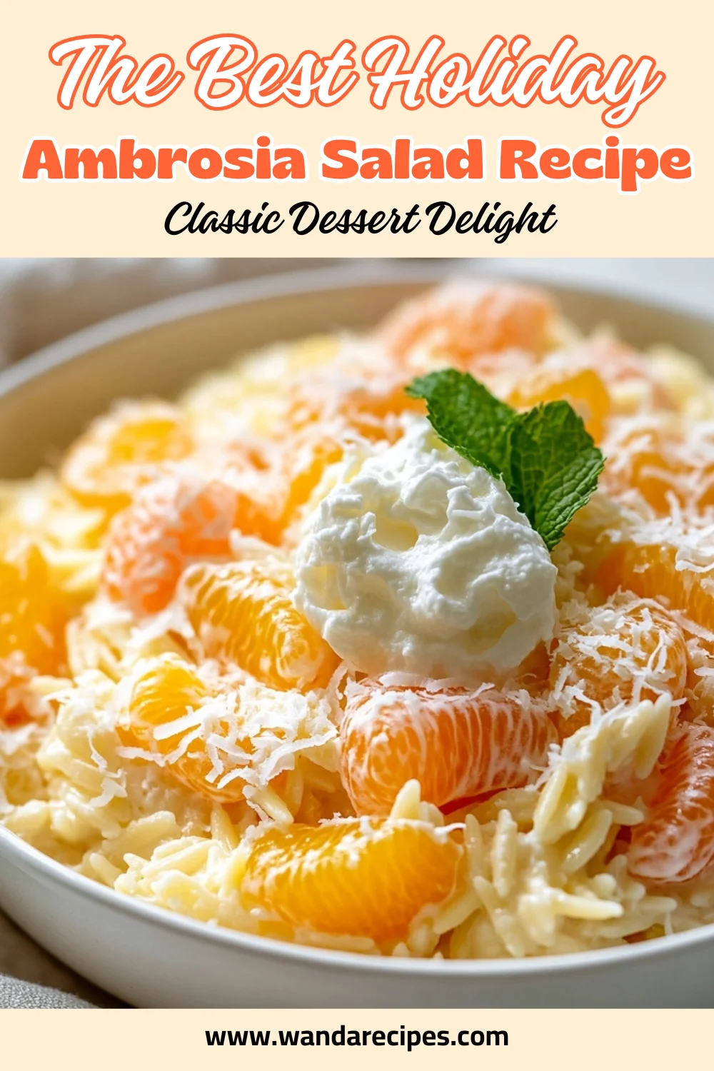 Holiday Ambrosia Salad Recipe – A Festive Family Favorite 2 Holiday Ambrosia Salad