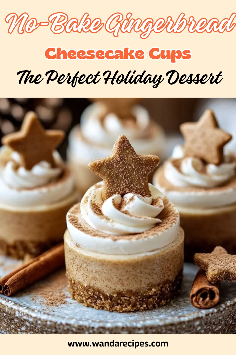 Creamy And Festive No-Bake Gingerbread Cheesecake Cups 2 No-Bake Gingerbread Cheesecake Cups