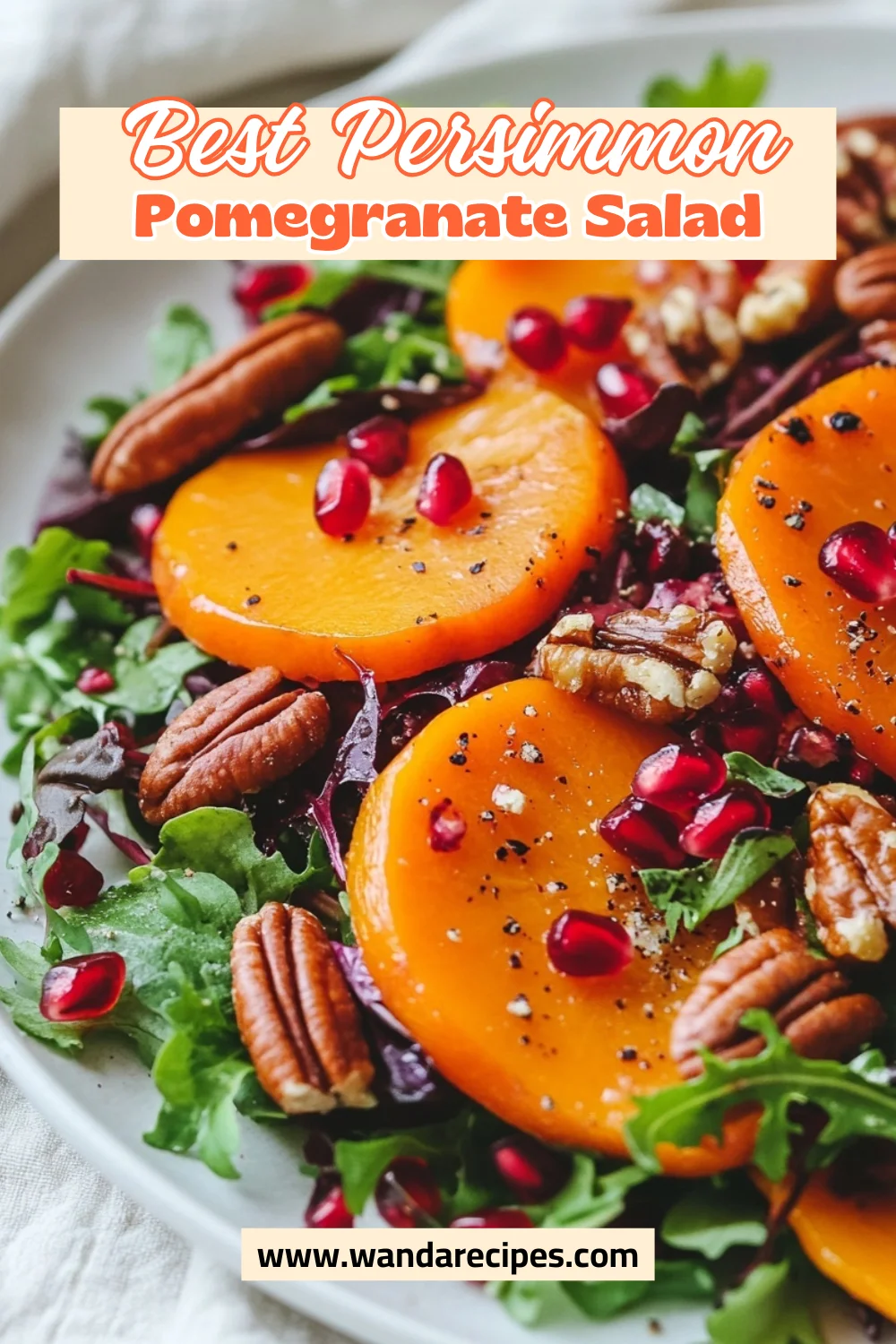 Bright And Delicious Persimmon Pomegranate Salad Recipe 2 Persimmon Pomegranate Salad