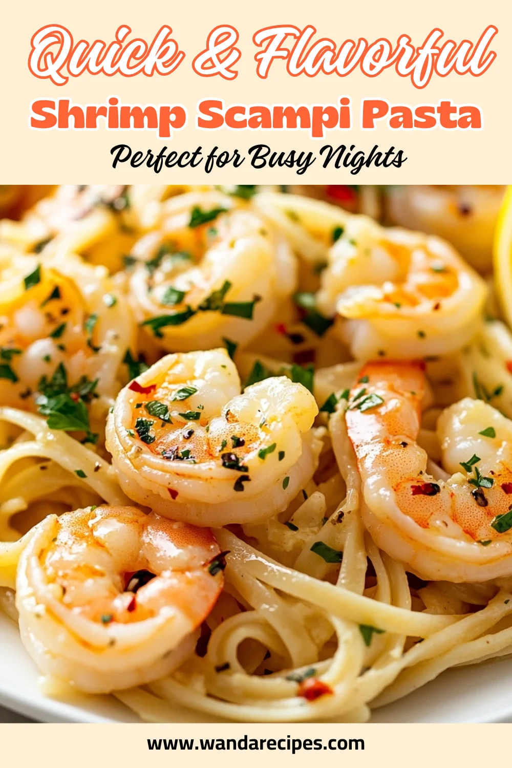 Shrimp Scampi Pasta Dish