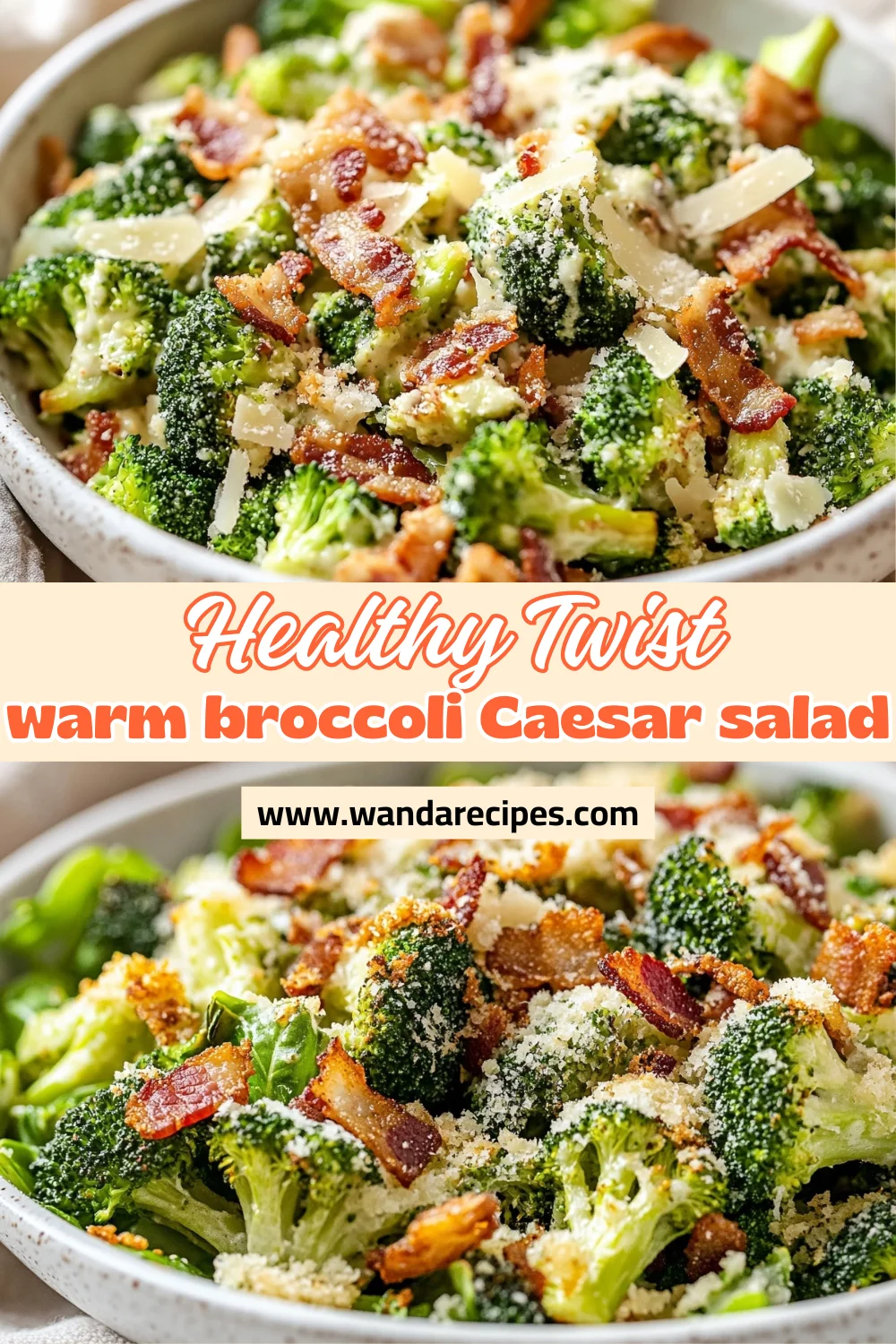 Warm Broccoli Caesar Salad