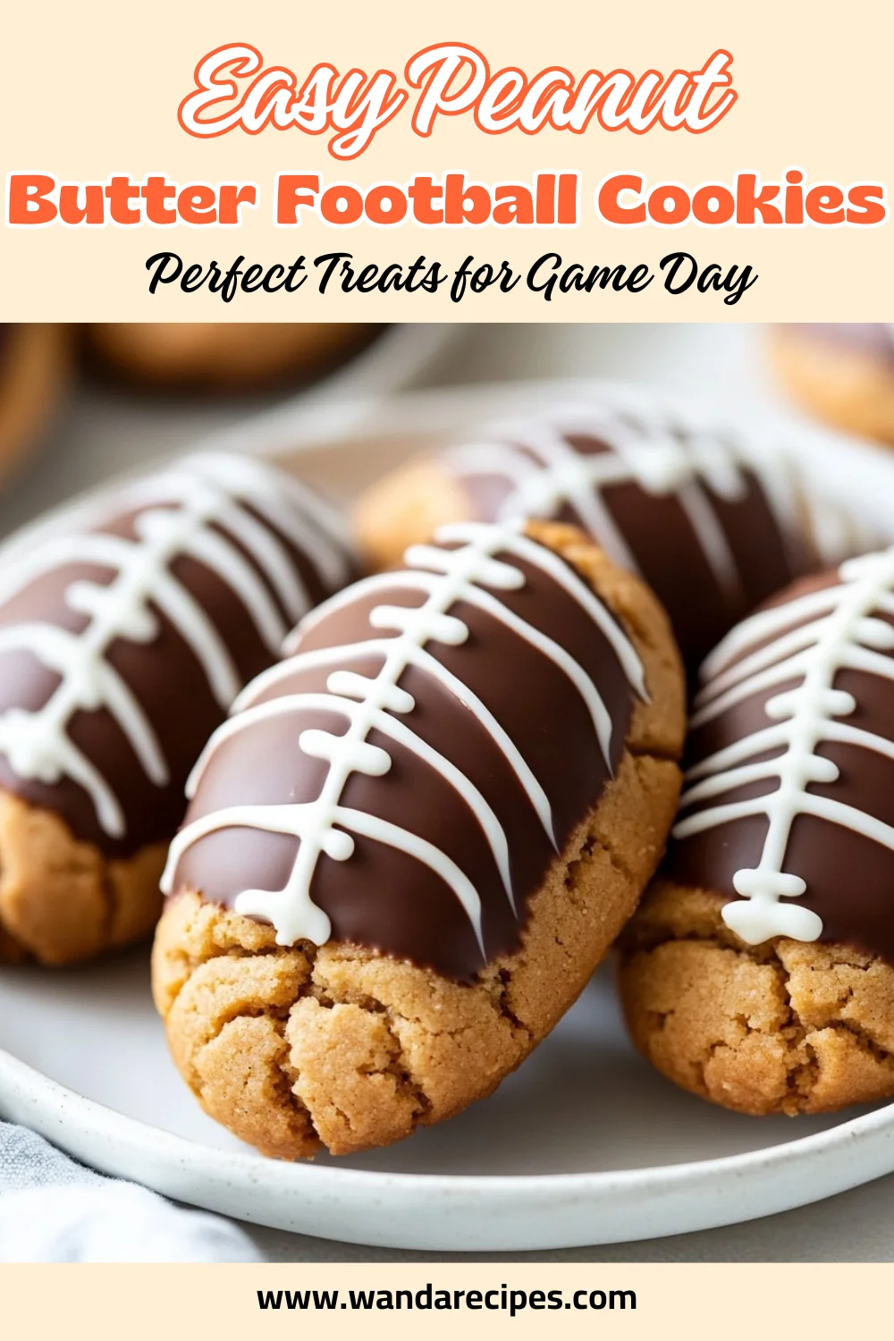 Peanut Butter Football Cookies - Fun &Amp; Easy Game Day Treat 2 Peanut Butter Football Cookies